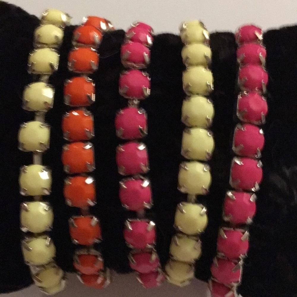 Set of 5 stretchy bead Bracelet (N) - Picture 4 of 4